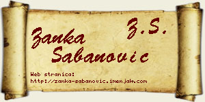 Žanka Šabanović vizit kartica